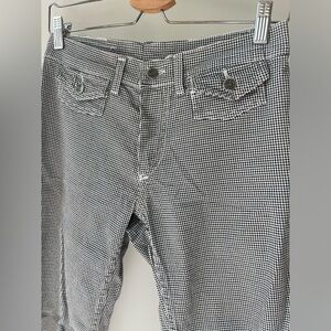 PEPE’S JEANS Vintage Black and White Houndstooth Flare Pants